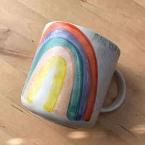 GUC! Anthro Rainbow Ceramic Mug